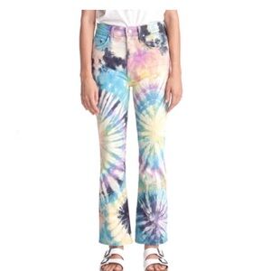 MOTHER Multicolor Tie-Dye Flare Jeans